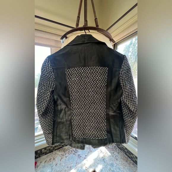 Jessica Simpson Tweed and faux leather coat - Picture 6 of 7